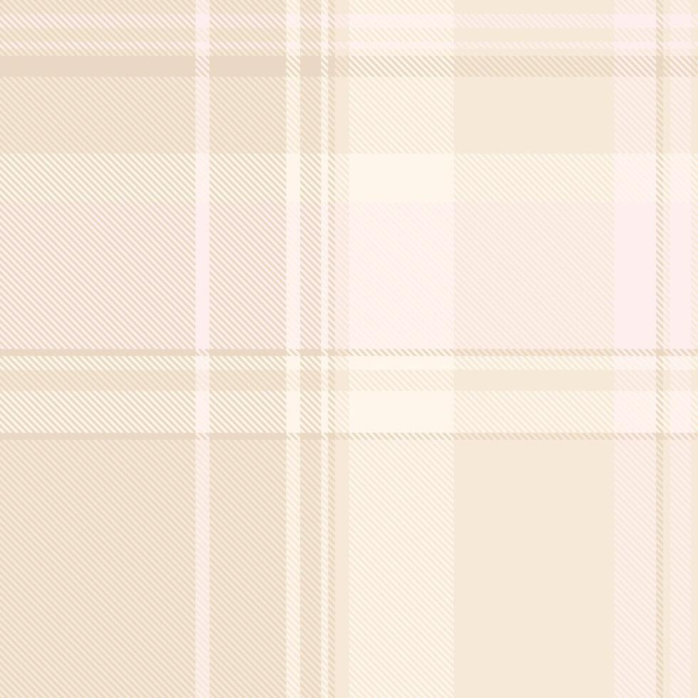 Subtle beige and cream plaid pattern. Perfect for textile design, website backgrounds, or fashion projects. Evokes feelings of calmness and sophistication. vector