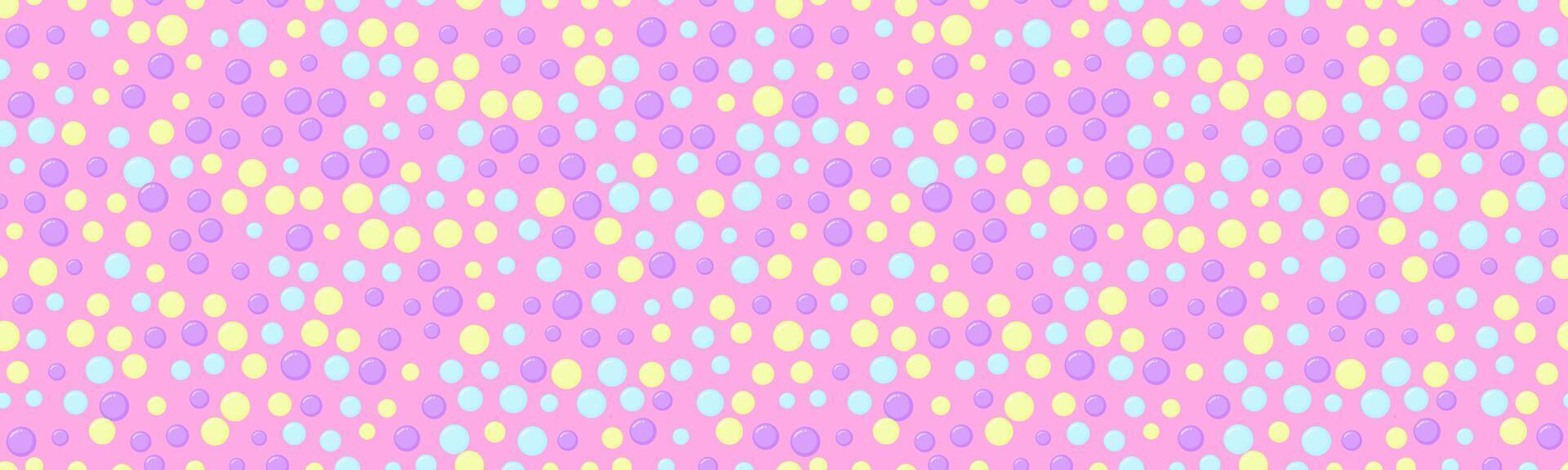 Delightful pastel polka dot pattern. Perfect for whimsical designs, branding, textile prints, or website backgrounds. Evokes feelings of joy, playfulness, and springtime. vector