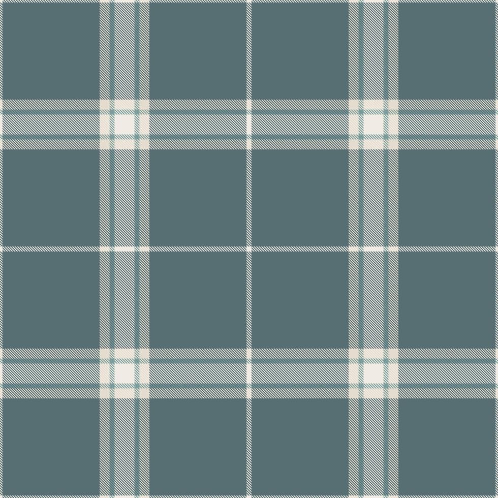 Elegant teal and cream plaid pattern. Perfect for textile design, website backgrounds, or seasonal projects. vector