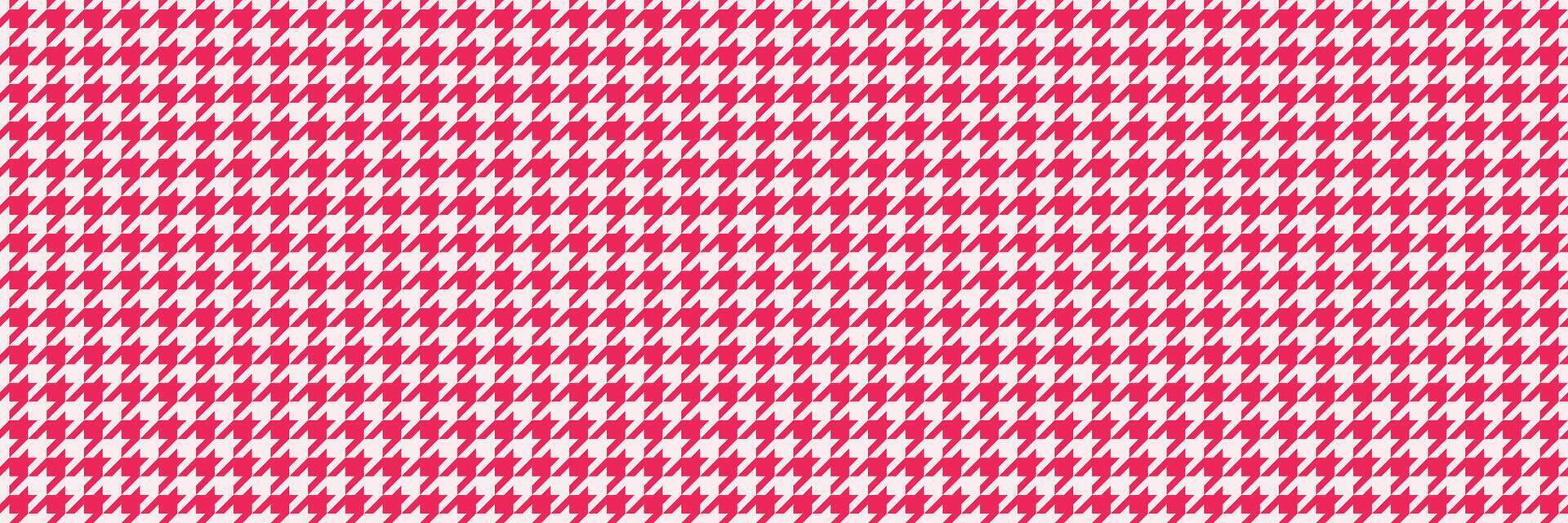 Vibrant pink and white houndstooth pattern. Perfect for textile design, fashion, backgrounds, or website graphics. vector