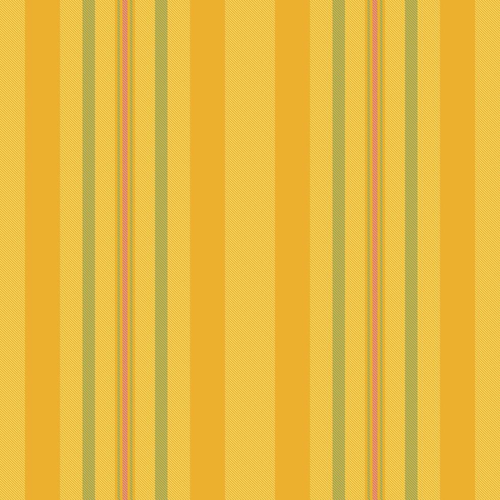 Sixties texture seamless, chic vertical stripe lines. Valentines day pattern fabric textile background in amber and yellow colors. vector
