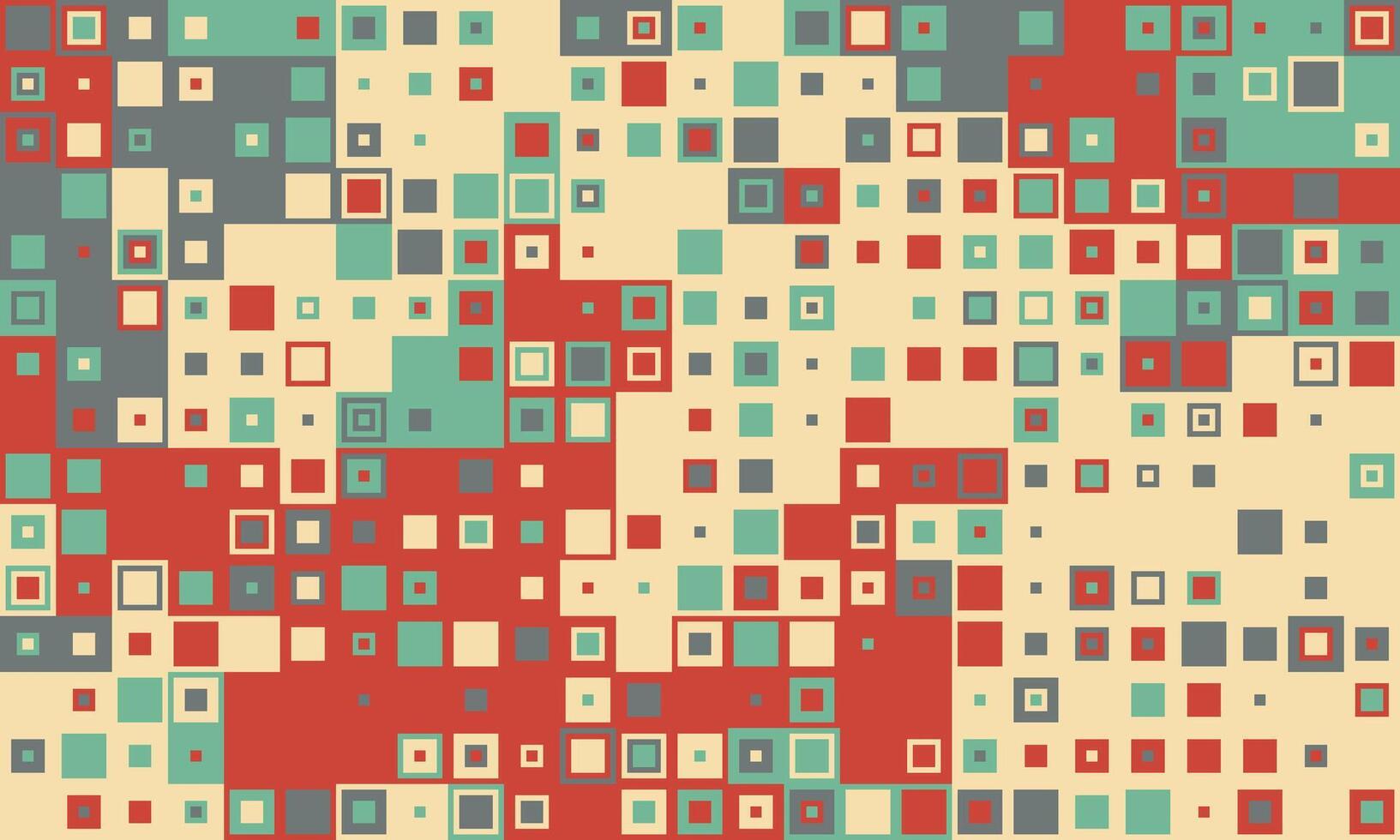 Abstract geometric pattern with multicolored squares. Retro style design perfect for website backgrounds, presentations, or textile prints. Represents data, technology, or modern design concepts. vector