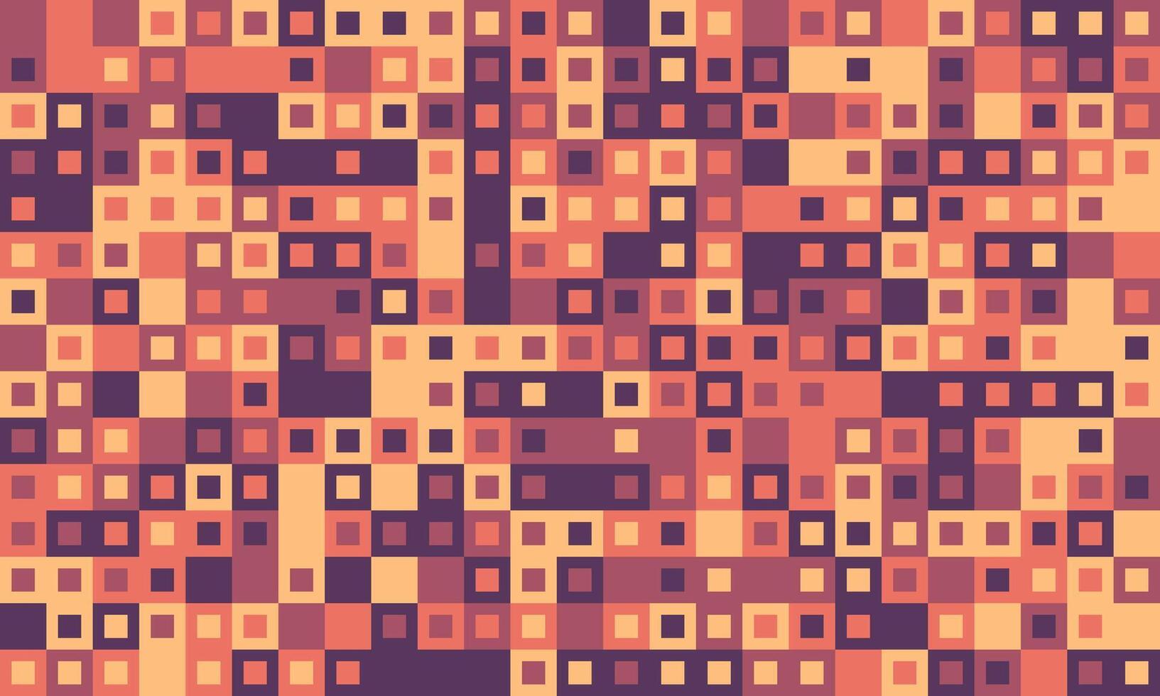 Abstract geometric pattern featuring a mosaic of warmtoned squares. Ideal for backgrounds, textures, or website design, conveying concepts of data, technology, or modern art. vector