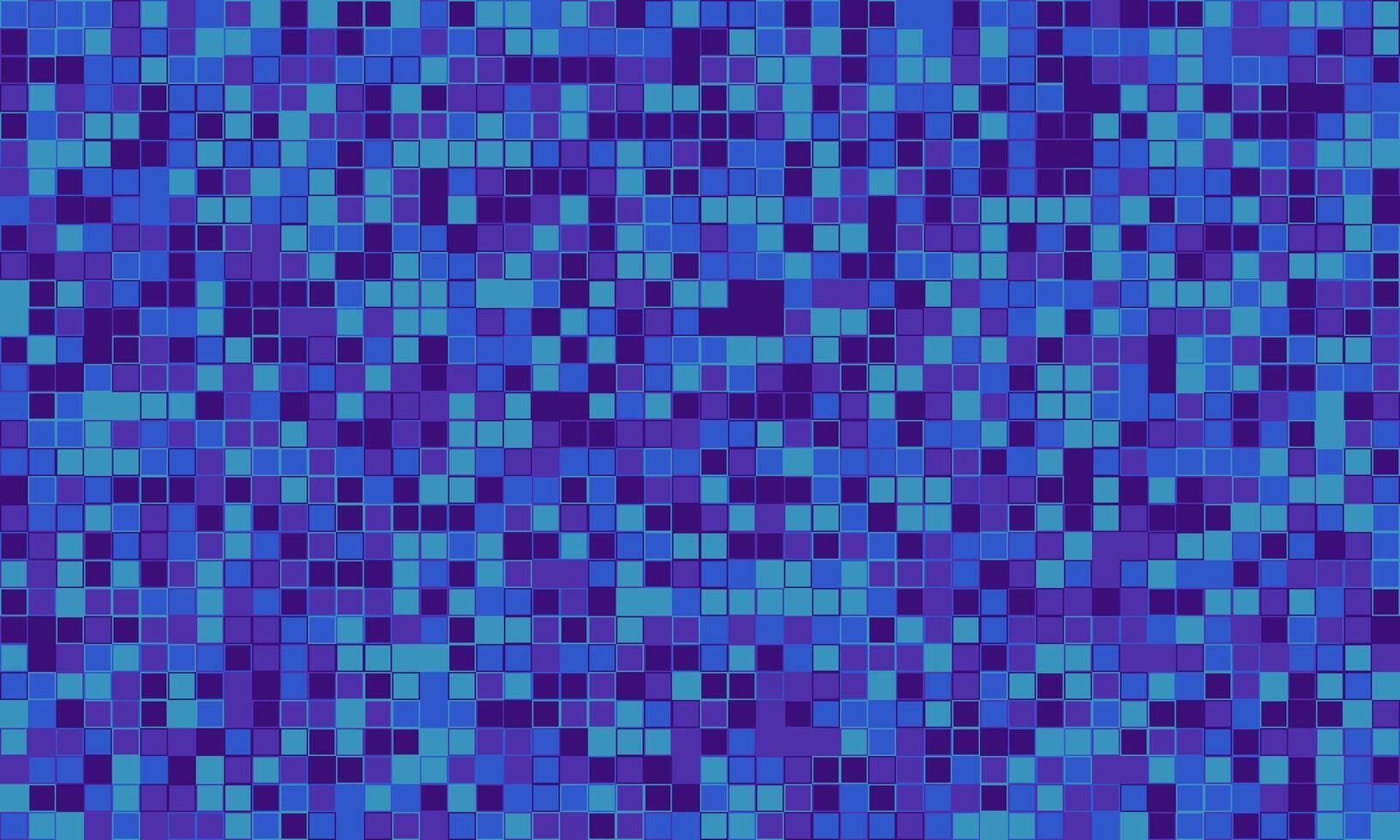 Abstract mosaic of vibrant blues and purples. Perfect for backgrounds, tech designs, or representing data flow. The pixelated texture adds a modern, digital feel. vector