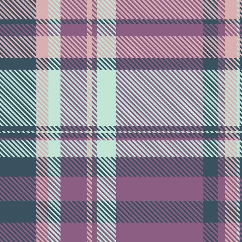 Subtle pastel plaid pattern. Elegant muted tones of pink, purple, and teal create a sophisticated textile design perfect for fashion, interiors, or branding. vector