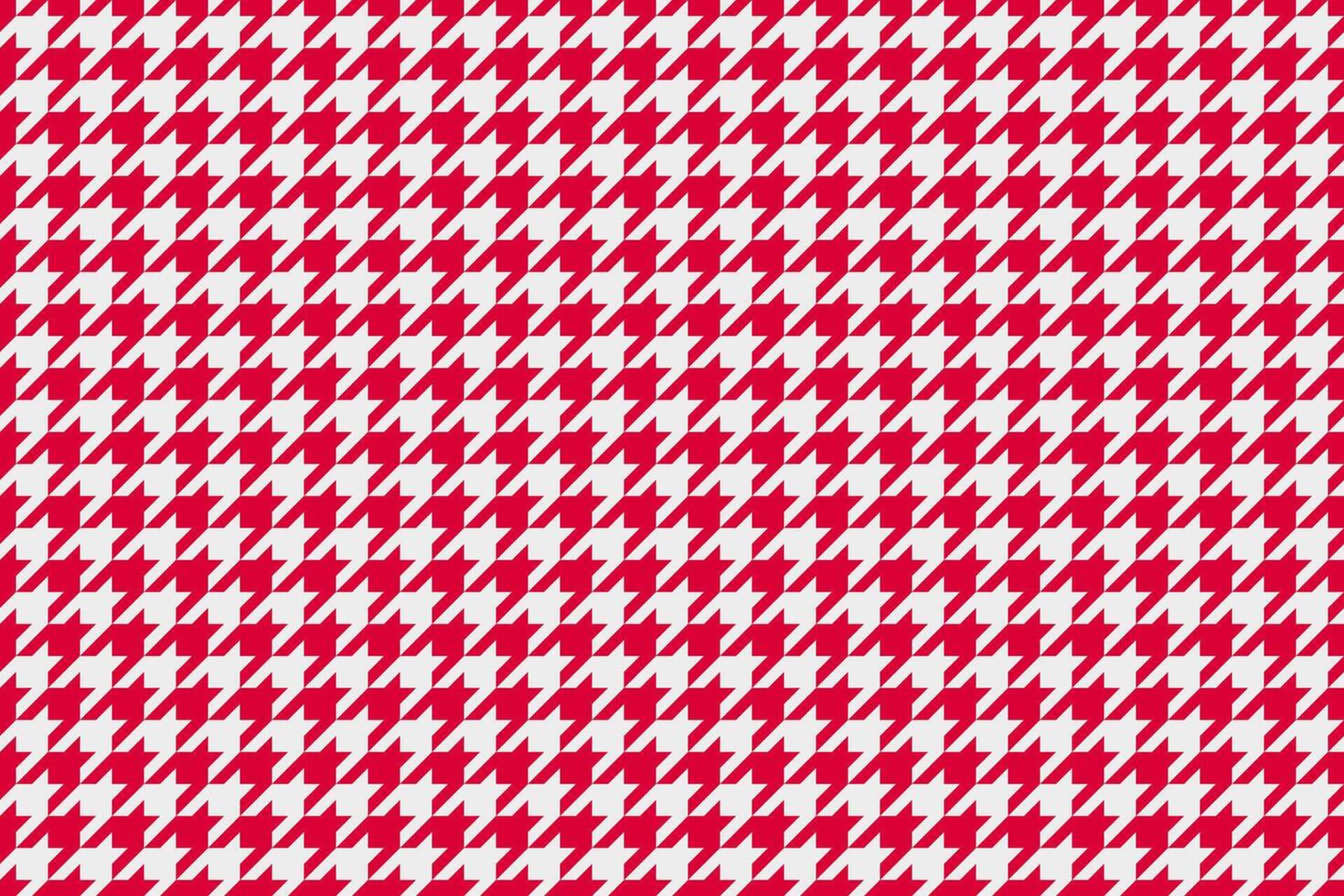 Vibrant red and white houndstooth pattern. Perfect for fashion, textile, and website backgrounds. This classic design offers a sophisticated and timeless aesthetic, suitable for various projects. vector