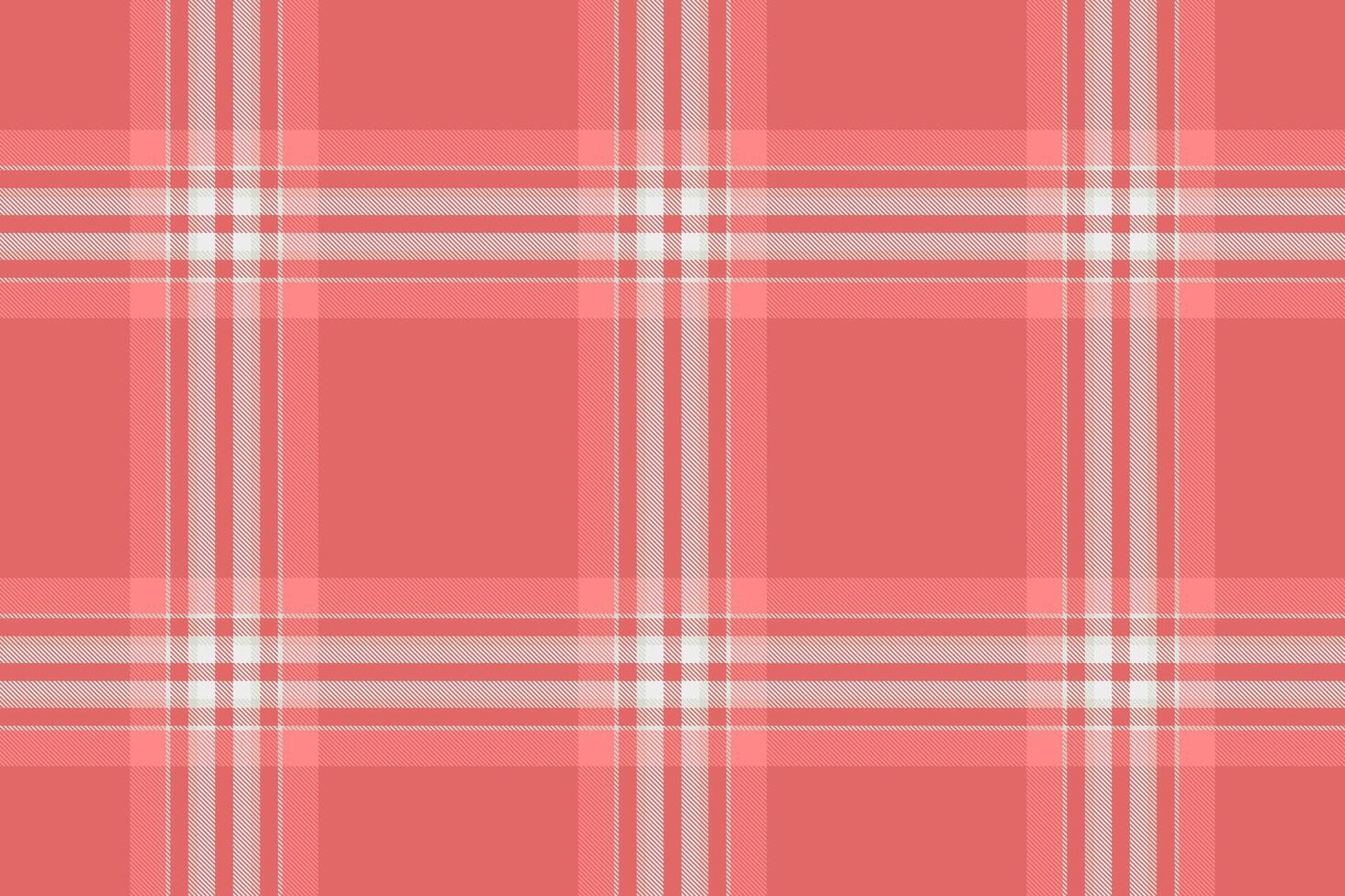 Elegant coral and white plaid pattern. Perfect for textile design, website backgrounds, or any project needing a touch of sophisticated texture and subtle color. vector
