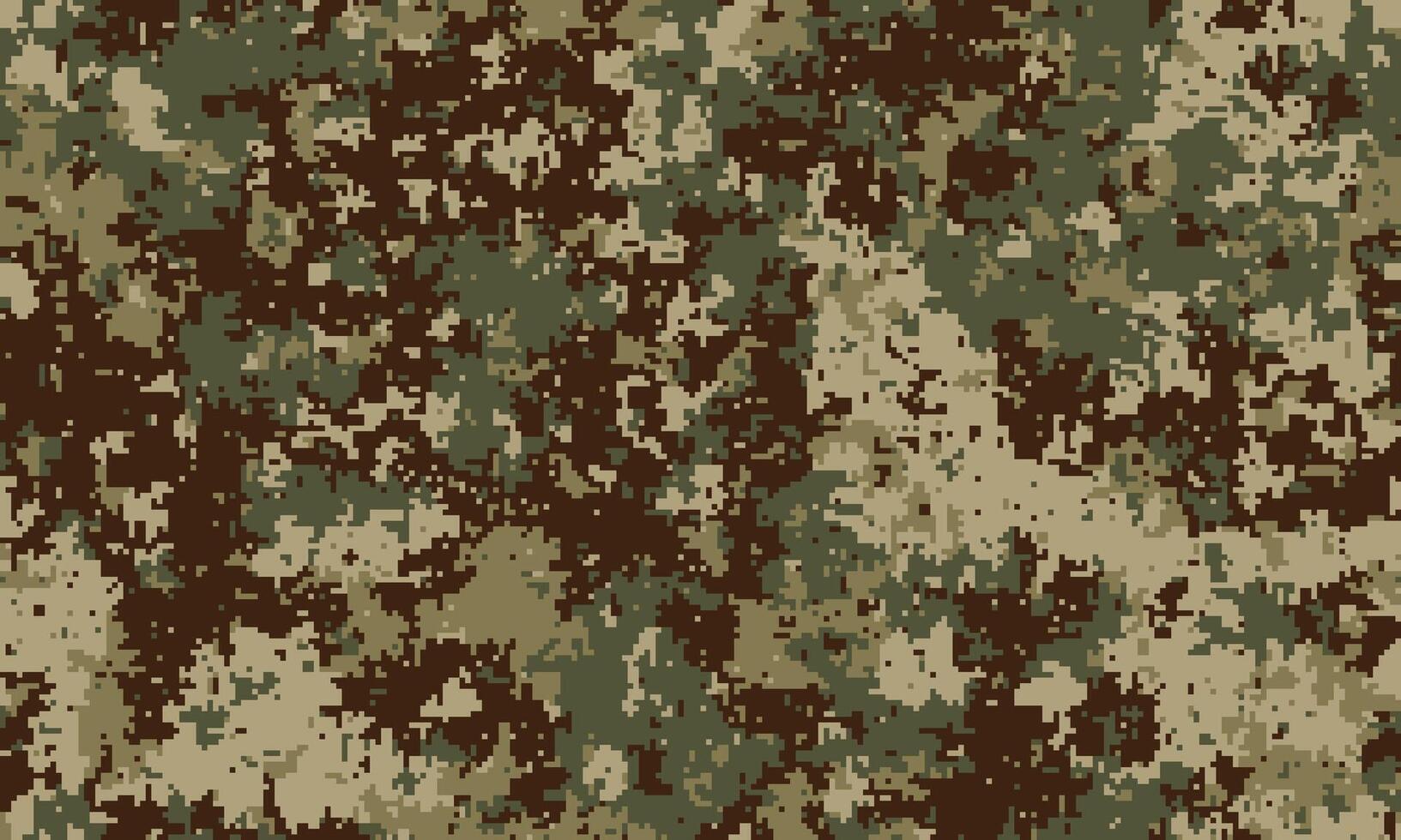 Abstract digital camouflage pattern in earthy tones. Perfect for backgrounds, textures, and militarythemed designs. Evokes a sense of concealment and strategic planning. vector