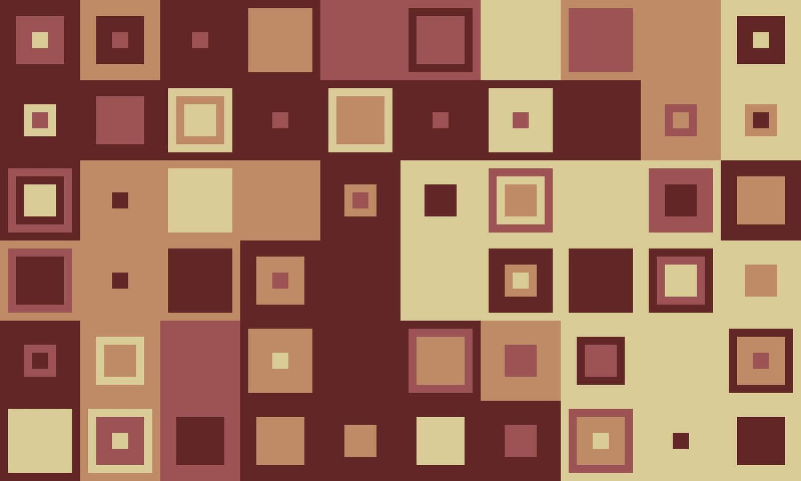 Abstract geometric pattern featuring earthy tones and varied square sizes. Ideal for backgrounds, website design, or textile prints. Modern, minimalist aesthetic conveying balance and order. vector