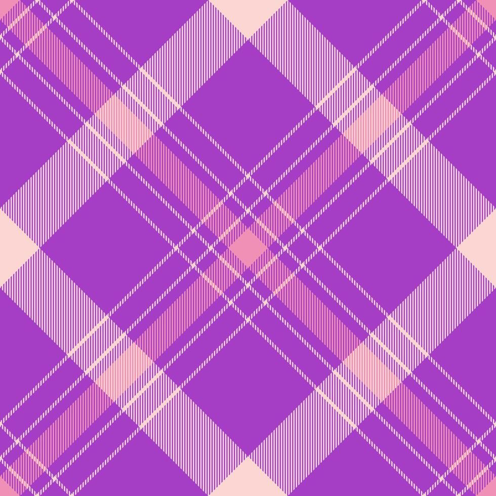 Elegant purple and pink plaid pattern. Perfect for textile design, apparel, branding, or website backgrounds. This versatile, seamless texture offers a sophisticated and feminine aesthetic. vector