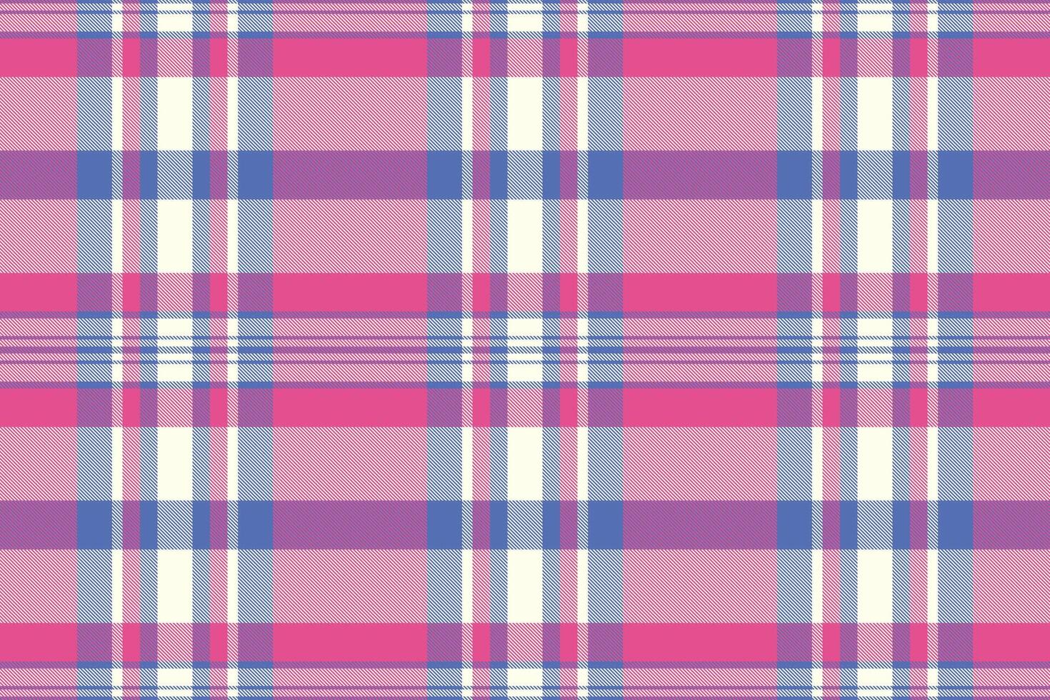 Pretty pink and purple plaid pattern. Perfect for textile design, fashion, websites, or scrapbooking. This cheerful, seamless design evokes feelings of warmth and comfort. vector