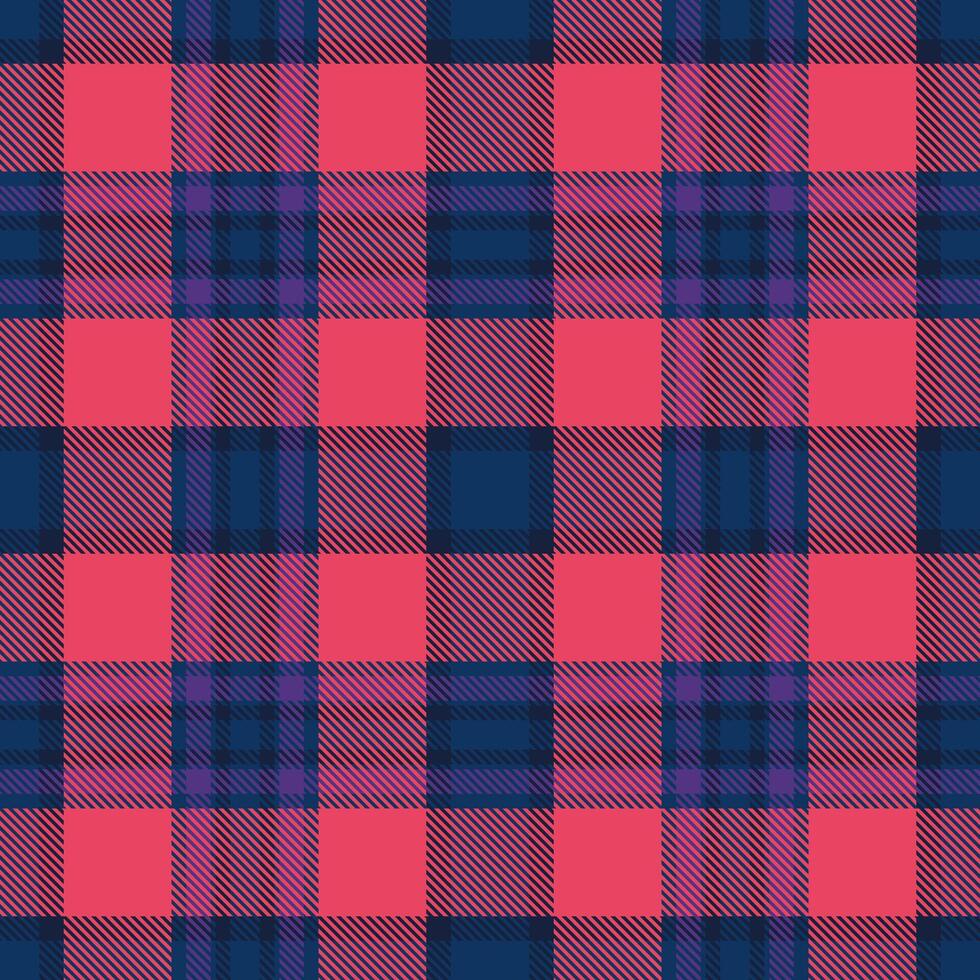 Vibrant coral and navy plaid pattern. Perfect for textile design, fashion, and branding. This seamless texture offers a modern, energetic aesthetic with a touch of traditional charm. vector