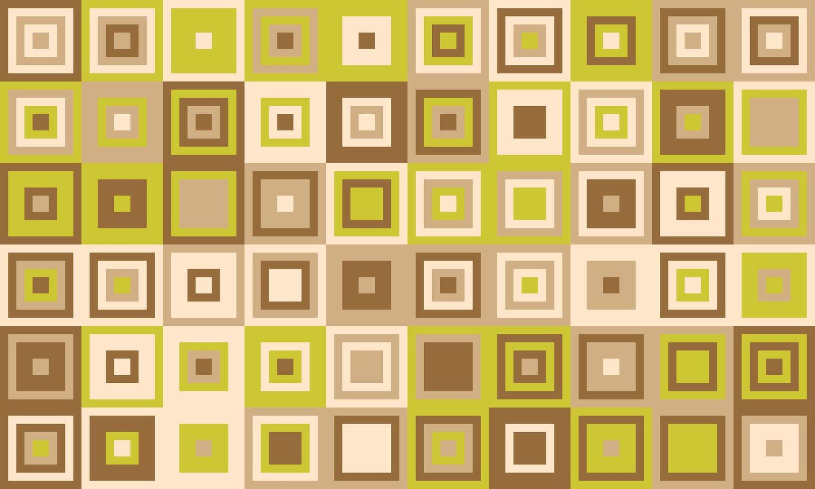Abstract geometric background featuring a grid of nested squares in earthy tones. Perfect for website banners, packaging design, or textile prints. vector