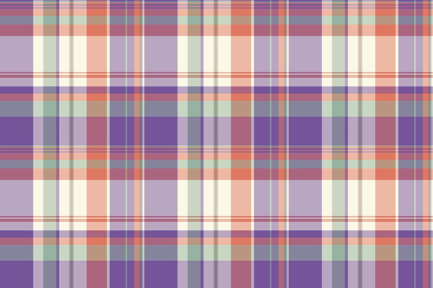 Setting pattern plaid, geometry seamless check texture. Loft tartan fabric background textile in pastel and orange colors. vector