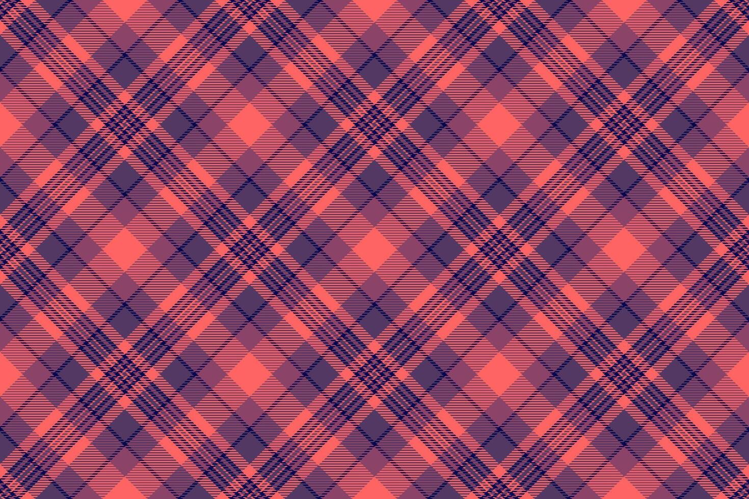 Elegant coral and navy plaid pattern. Perfect for textile design, fashion, backgrounds, or website assets. vector
