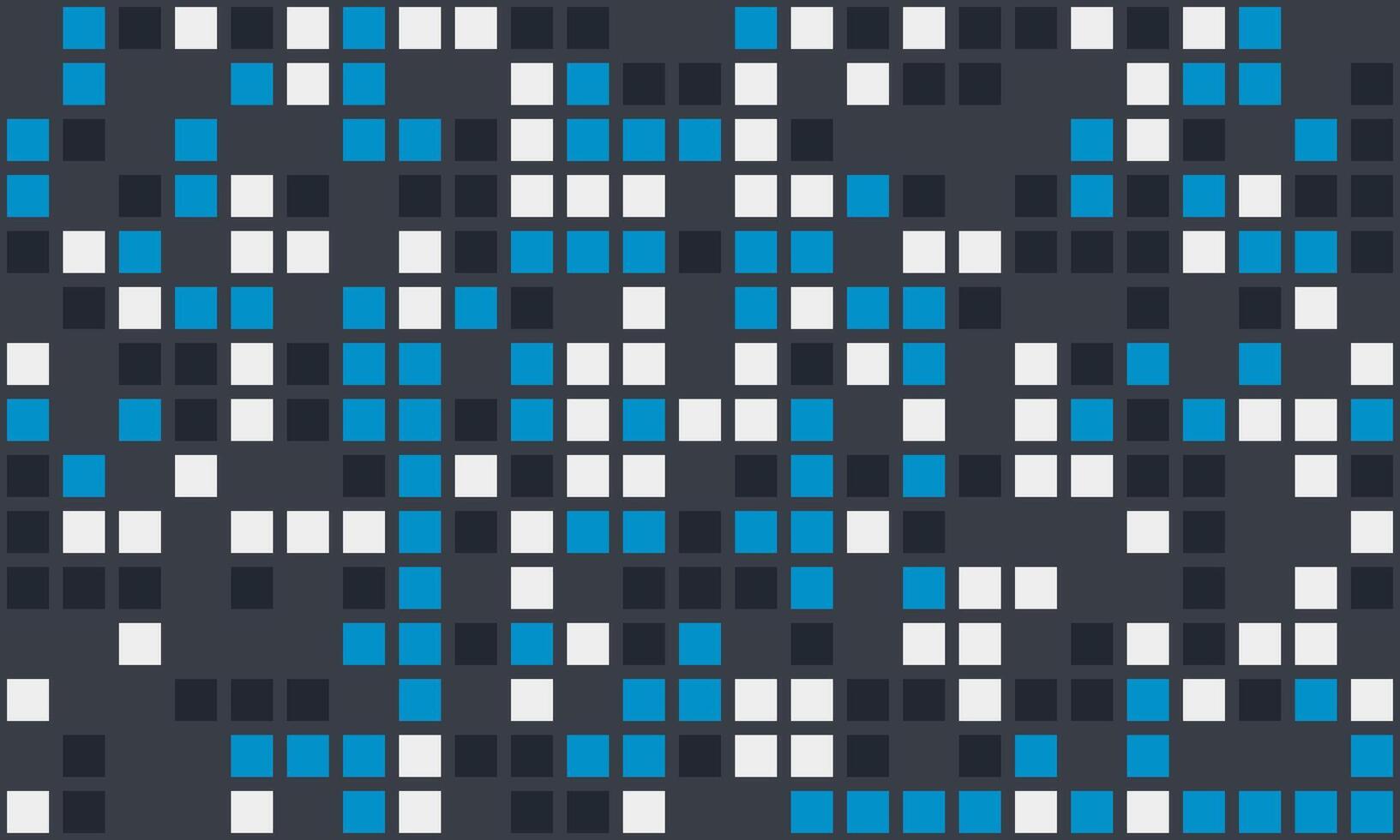 Abstract geometric pattern of blue, white, and gray squares. Perfect for tech, data visualization, or modern design projects. Represents digital technology, connectivity, or data streams. vector
