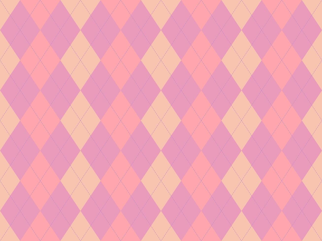 Elegant pastel pink and peach argyle pattern. Perfect for backgrounds, textiles, branding, and feminine designs. A subtle yet stylish geometric texture, conveying sophistication and charm. vector