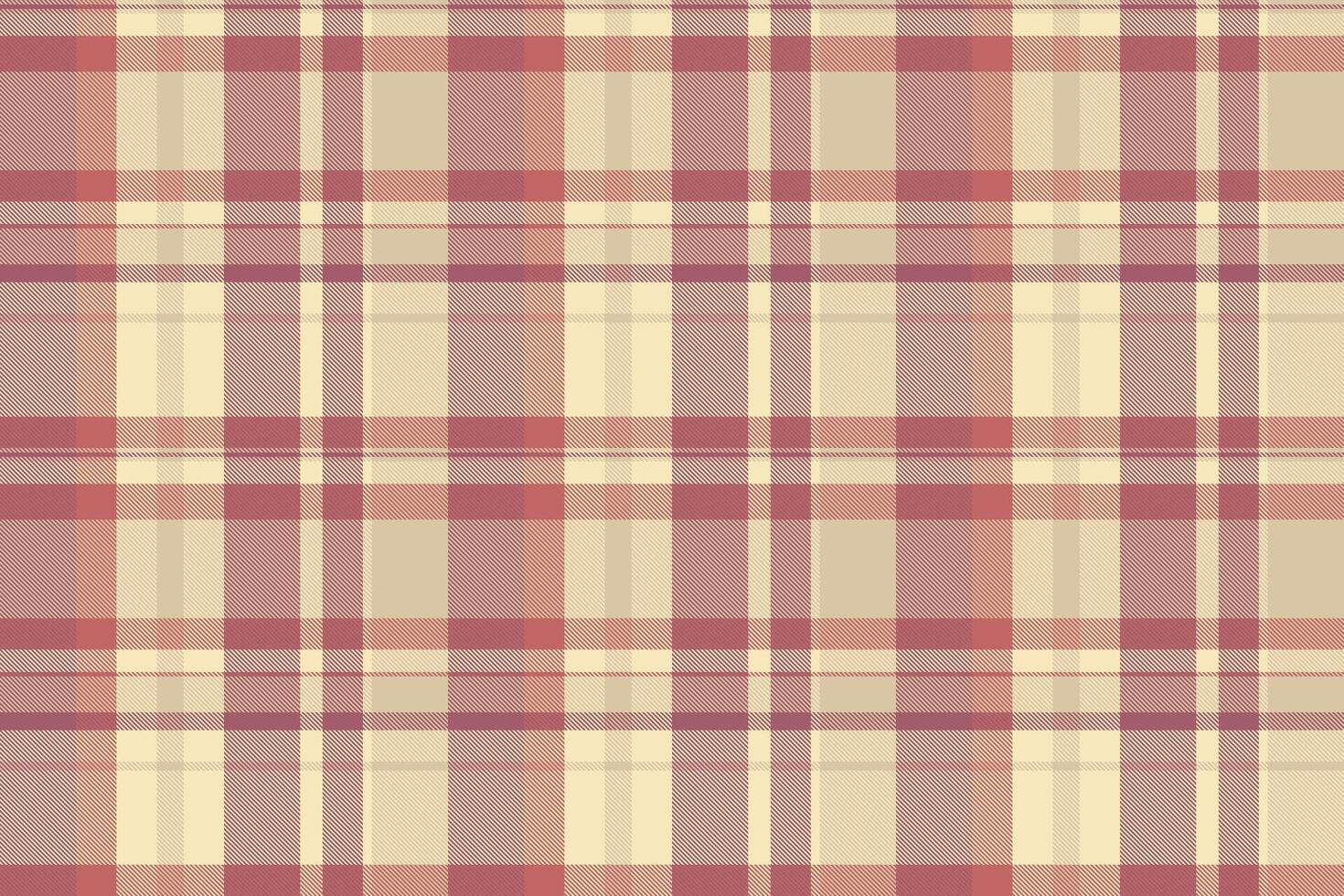 Large pattern fabric check, fashioned texture background plaid. Layered seamless tartan textile in light and red colors. vector