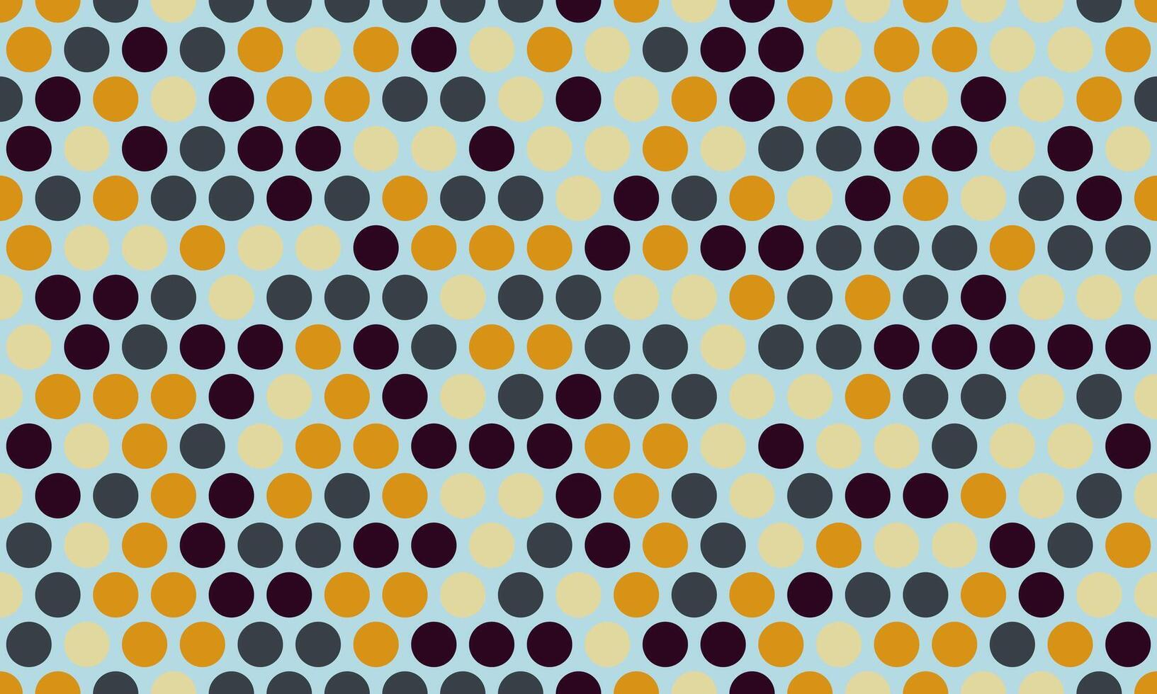 Abstract geometric pattern featuring a dynamic interplay of circles in muted gold, dark purple, and slate gray on a pale blue background. vector