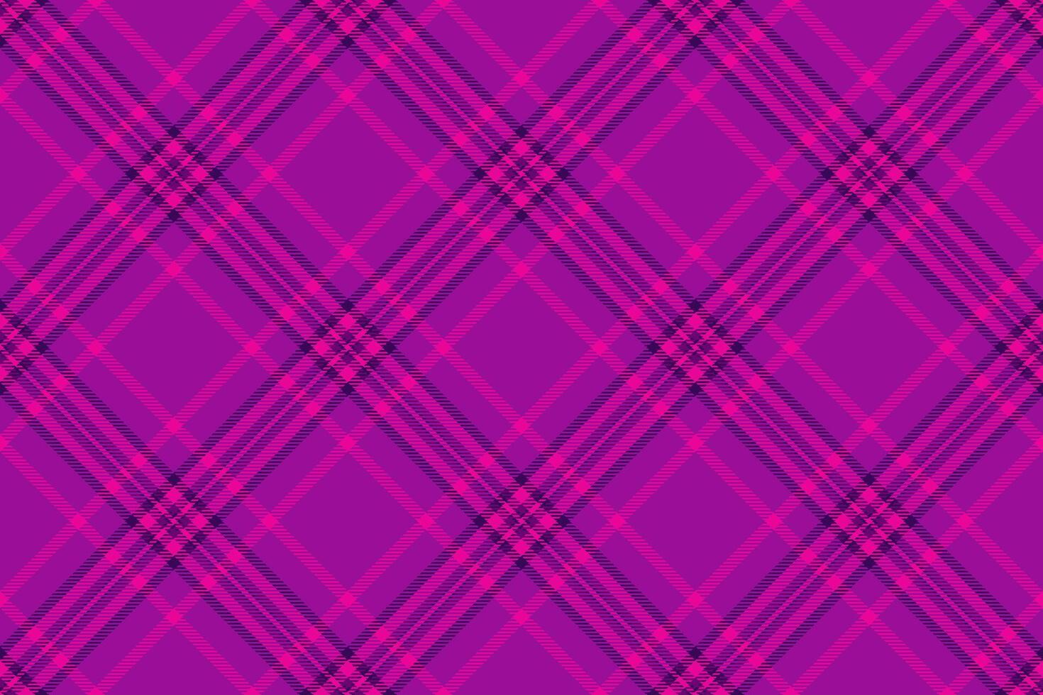 Vibrant pink and purple diagonal plaid pattern. Perfect for textiles, website backgrounds, or fashion designs. This bold geometric design evokes energy and style. vector