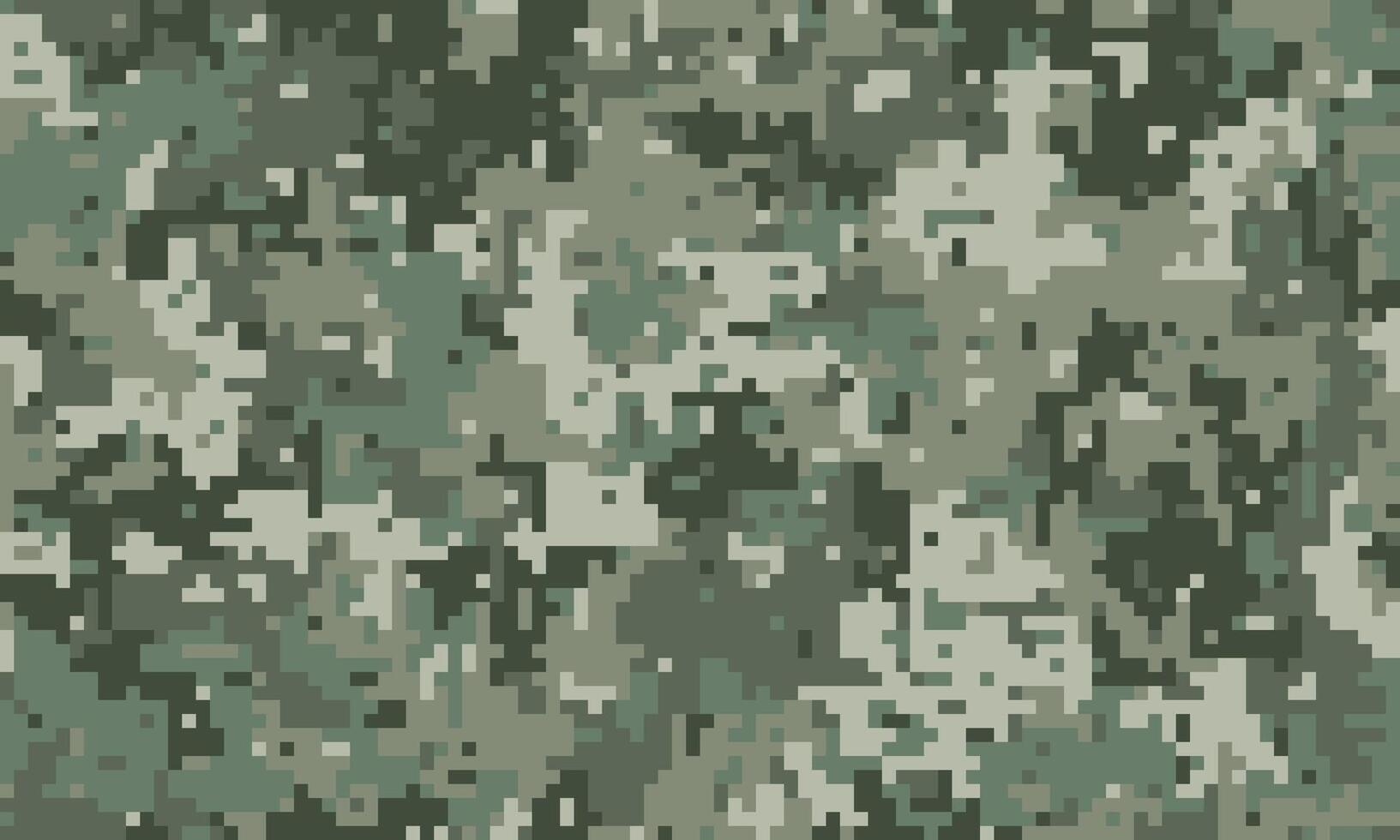 Abstract digital camouflage pattern. Versatile background texture in muted greens and grays, ideal for military, tactical, or gaming designs. Concealment, protection, and strategy themes. vector