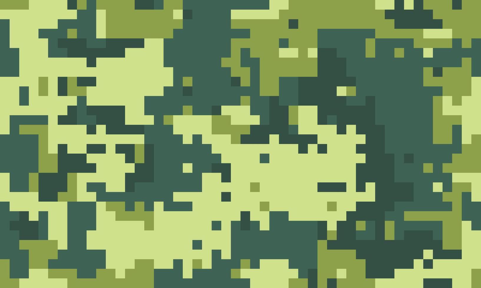 Abstract pixelated camouflage pattern in olive green and beige tones. Ideal for backgrounds, textiles, or digital design projects. vector
