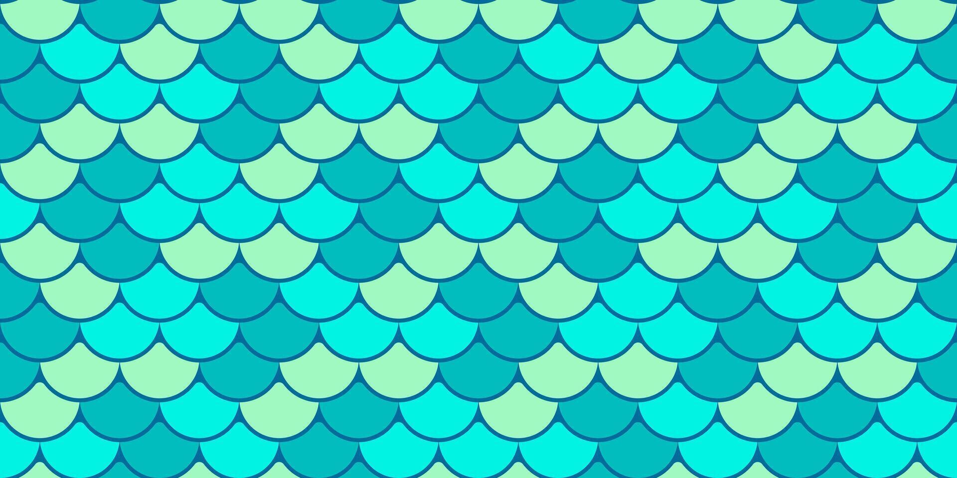 Seamless turquoise and mint green fish scale pattern. Perfect for textile design, website backgrounds, or vibrant branding. Evokes ocean themes, summer vibes, and a playful, whimsical aesthetic. vector
