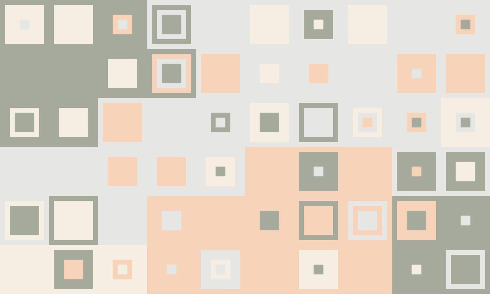 Abstract pastel square pattern. Modern geometric design ideal for backgrounds, website headers, presentations, or social media. Soft, calming color palette evokes feelings of serenity and order. vector