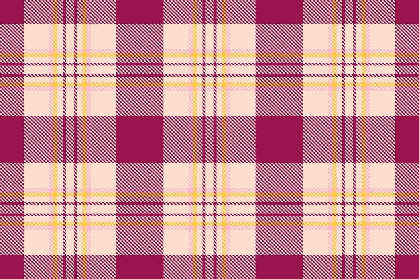 Indoor seamless texture, age check pattern fabric. Robe textile plaid tartan background in pink and light colors. vector