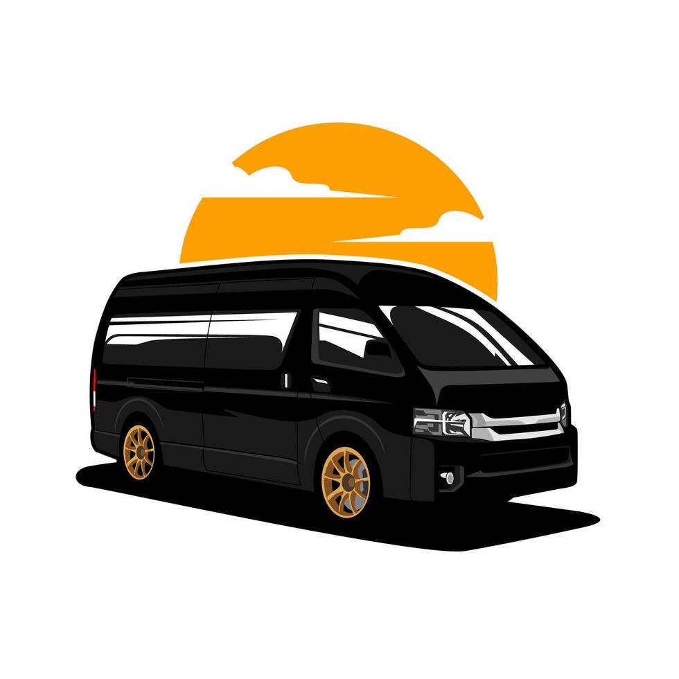 van minivan premium illustration vector