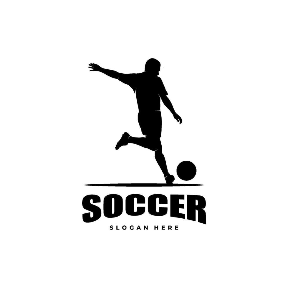 soccer silhouette logo abstract illustration vector