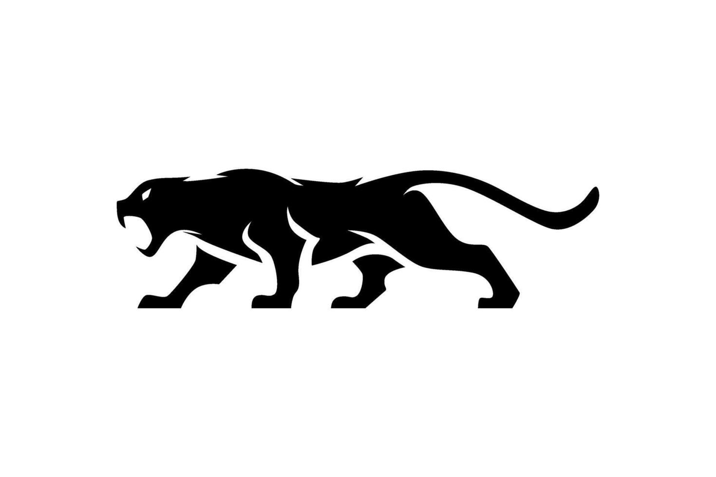 black panther silhouette design abstract vector