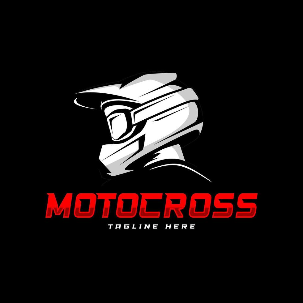 motocross rider helmet logo abstract design vector