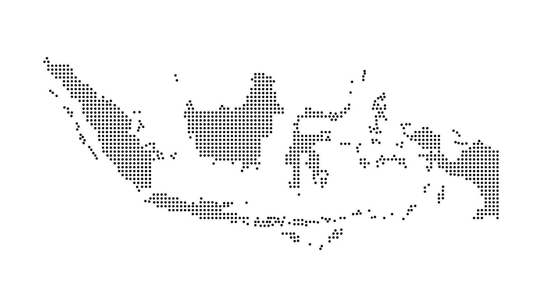 illustration of indonesia map dot design vector