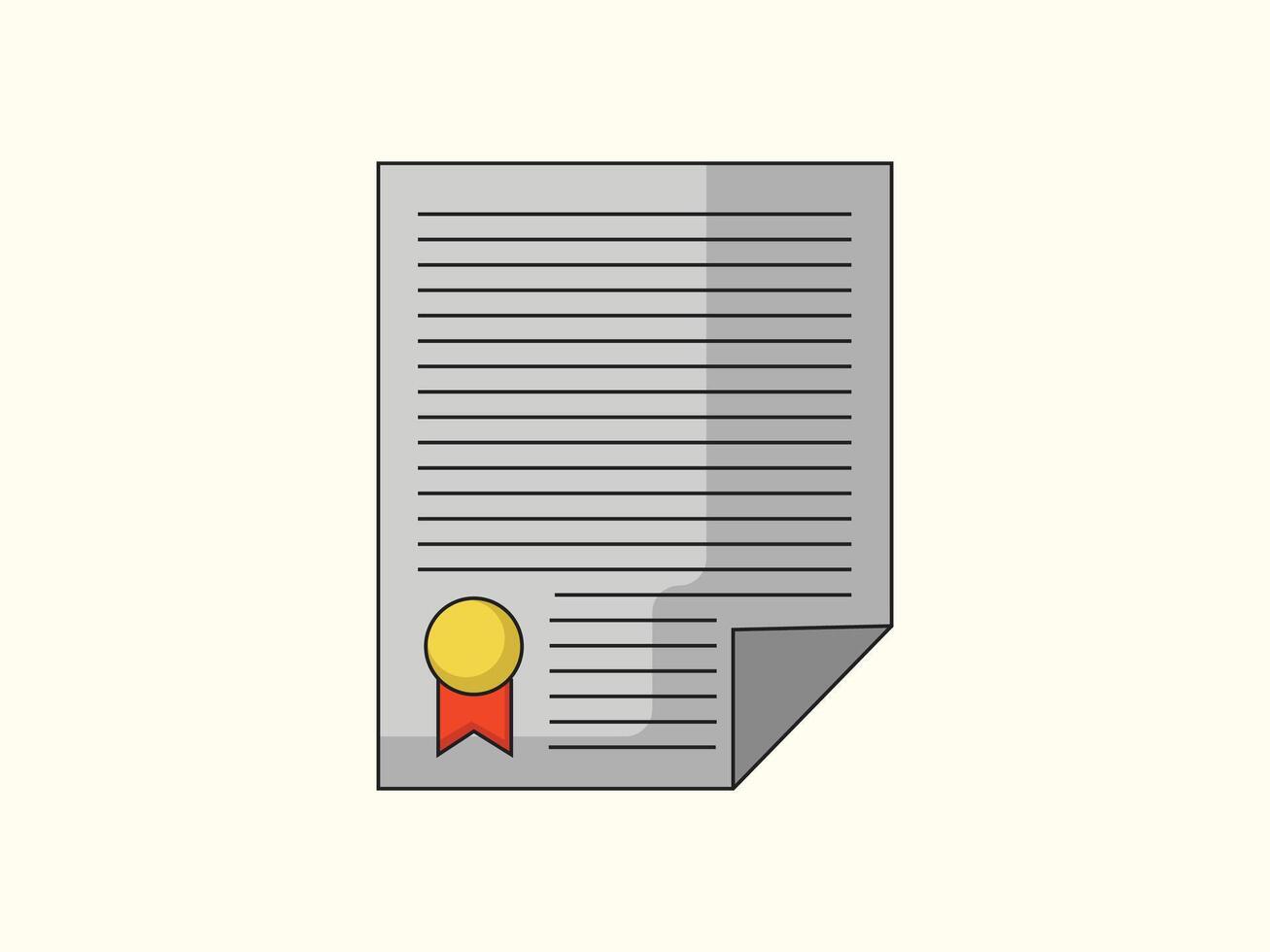 Award Certificate Icons, flat illustration vector
