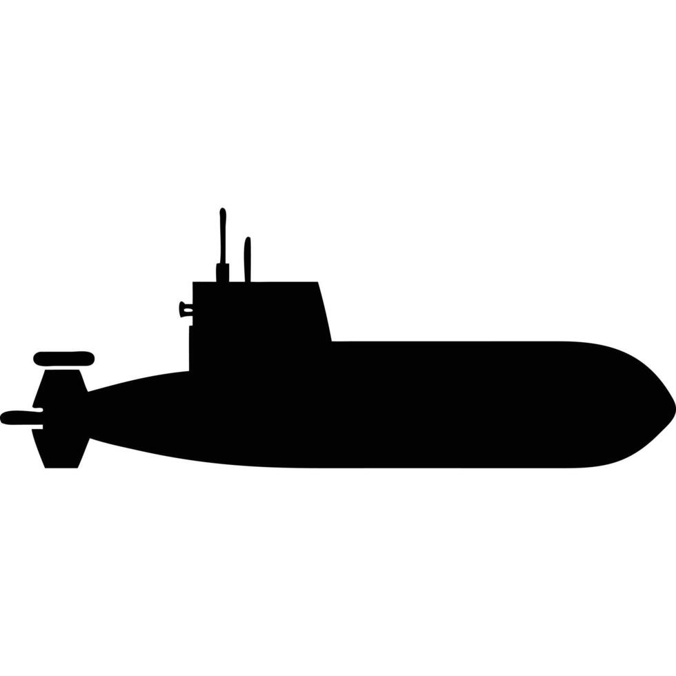 Submarine silhouette illustration vector