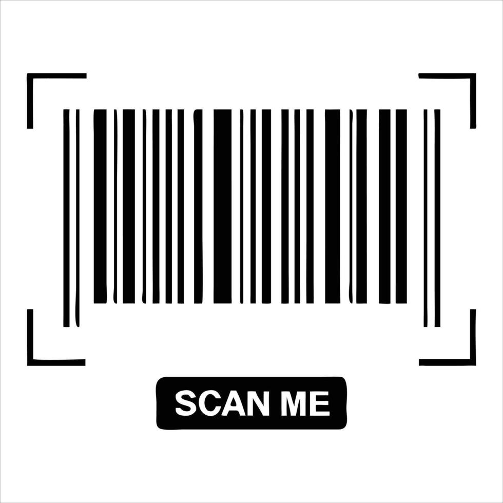 Scan me barcode icon vector