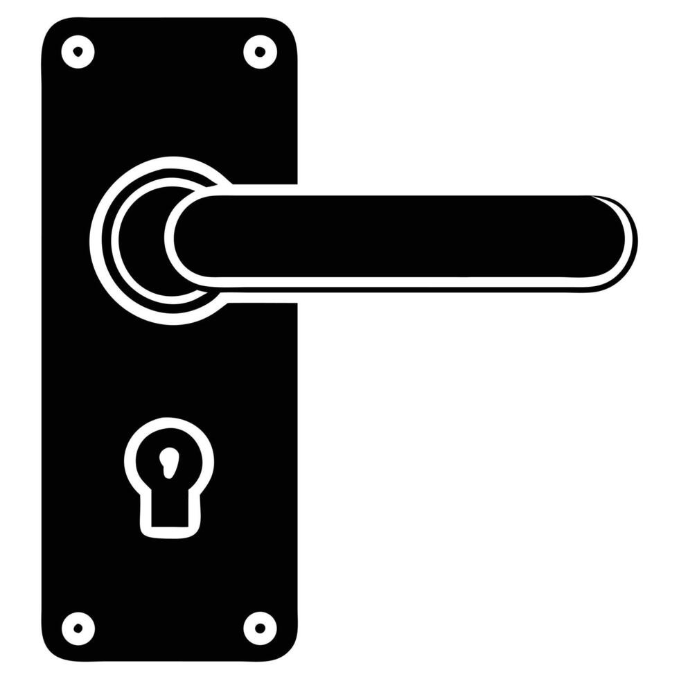 Door handle icon illustration vector