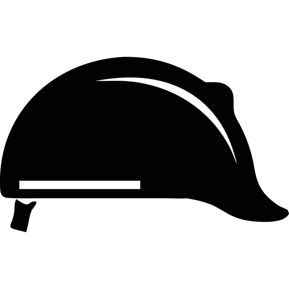 A black and white illustration of a helmet vector