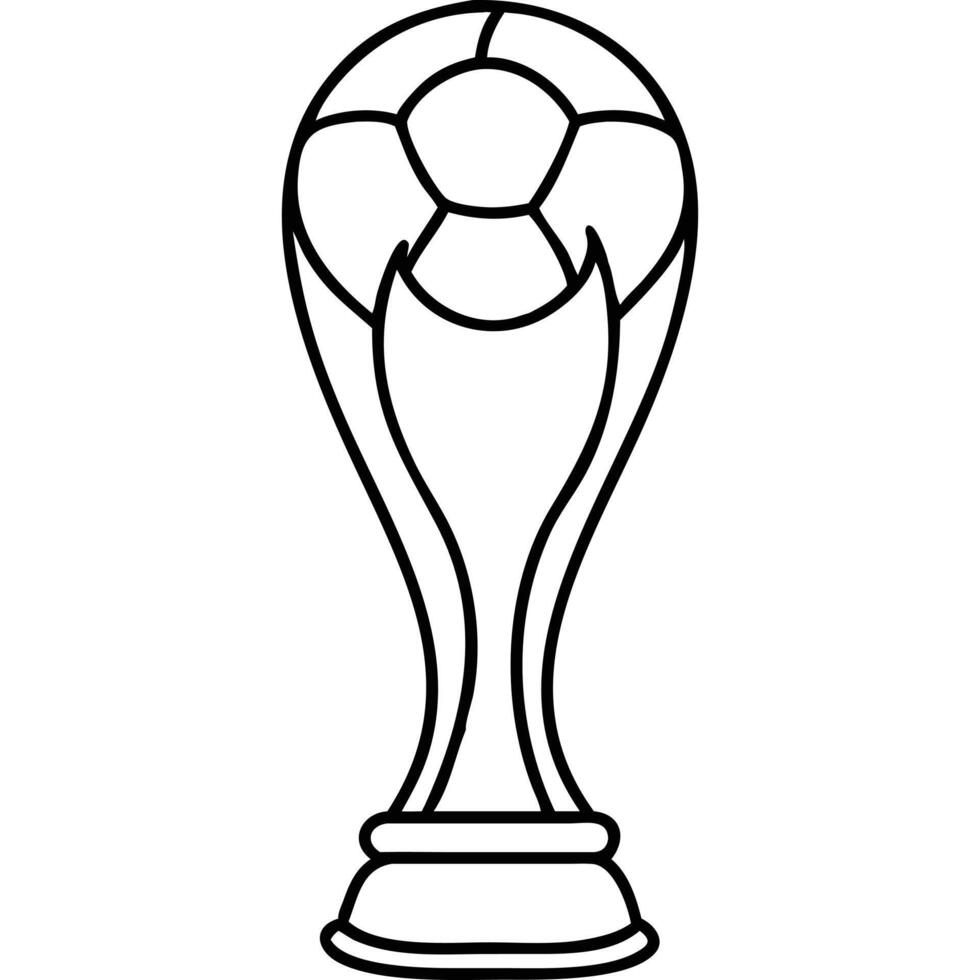 Soccer cup coloring pages vector