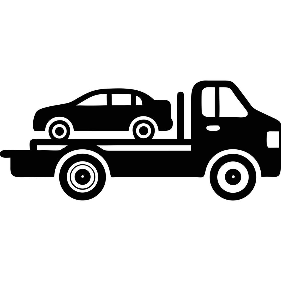 Car towing icon vector