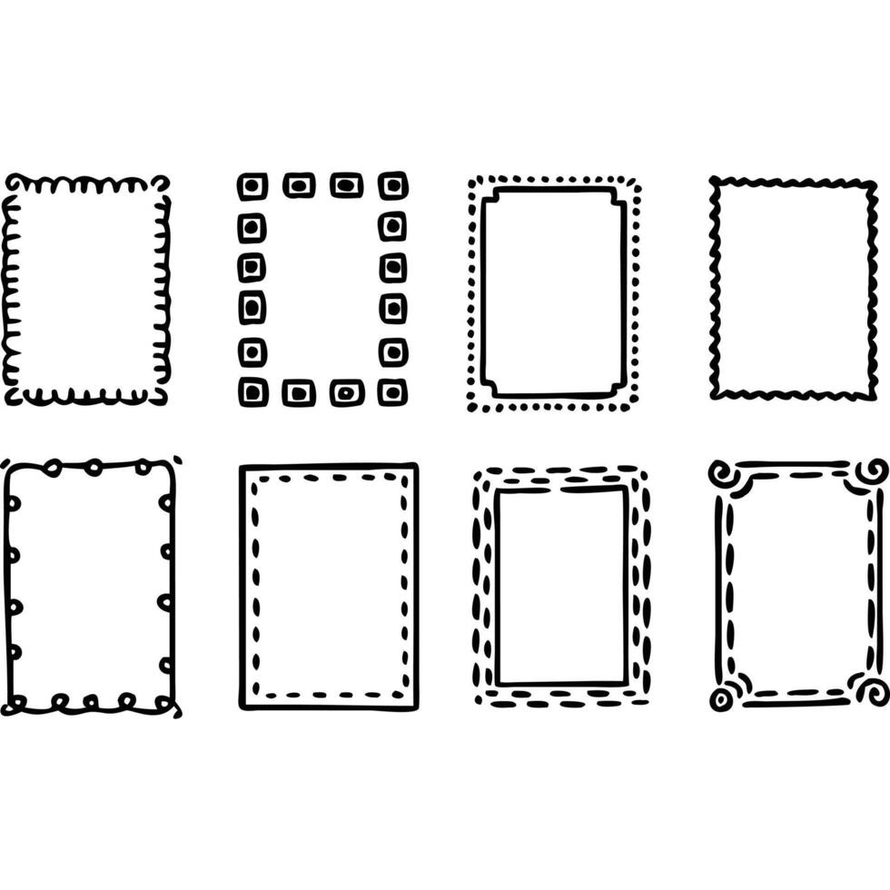 Set of frames for drawing on a white background vector