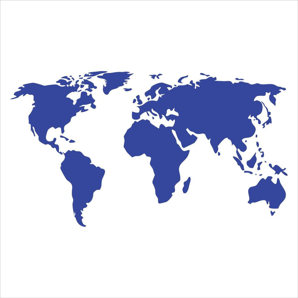 The world map is blue and white vector