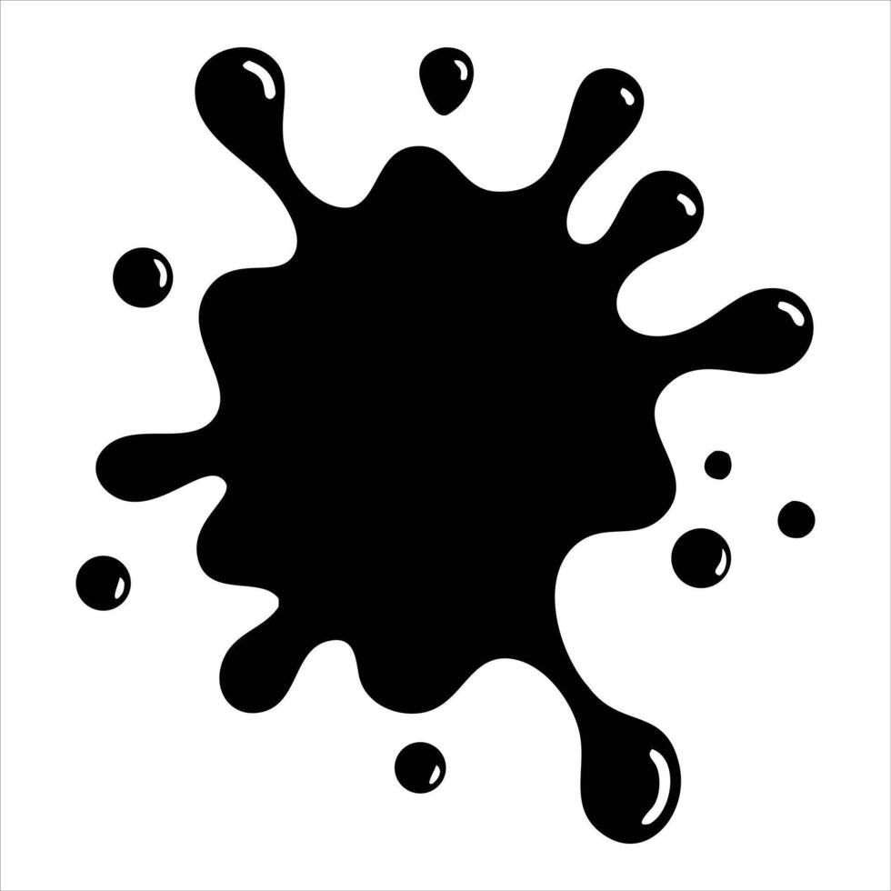 Black ink splash vector