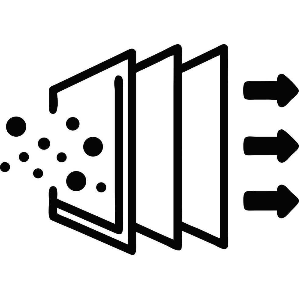 A black and white icon of a refrigerator vector