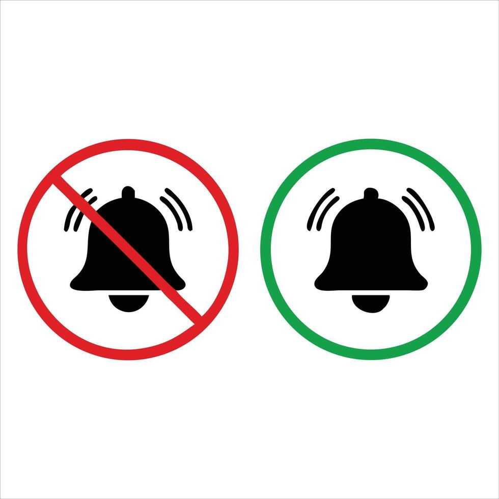 No bell sign illustration vector