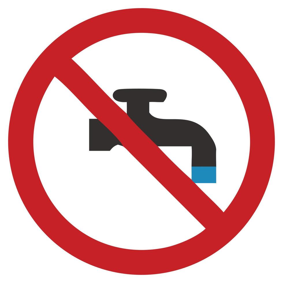No water sign on white background vector