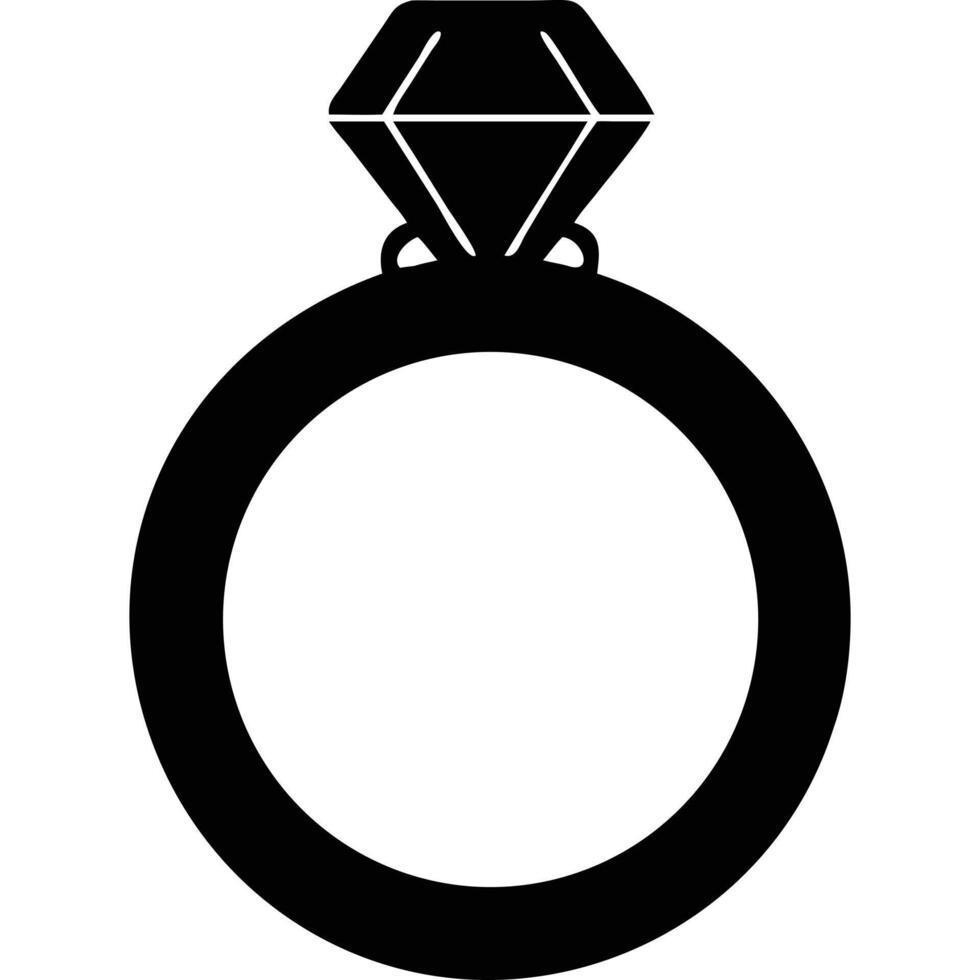 An engagement ring with a diamond on it vector