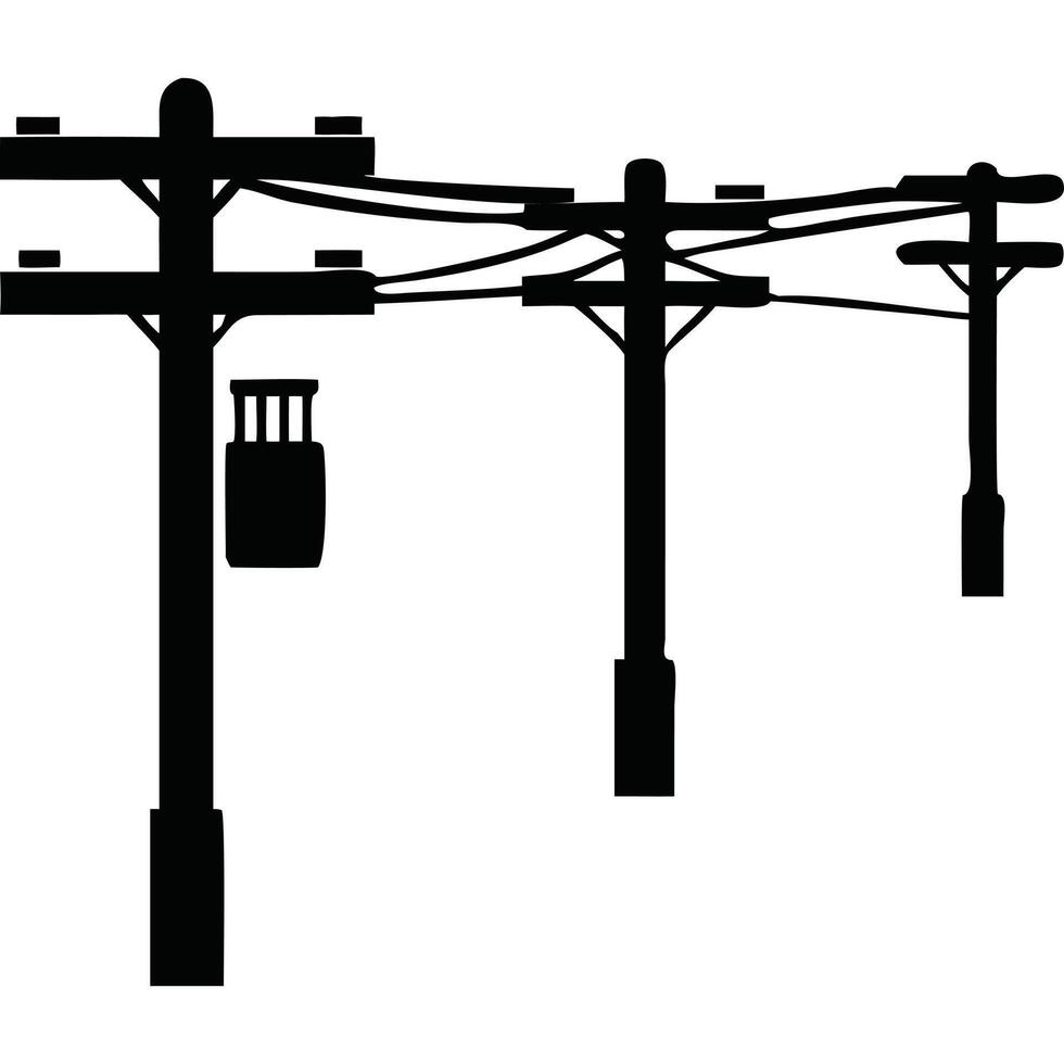 Electricity pylons illustration vector