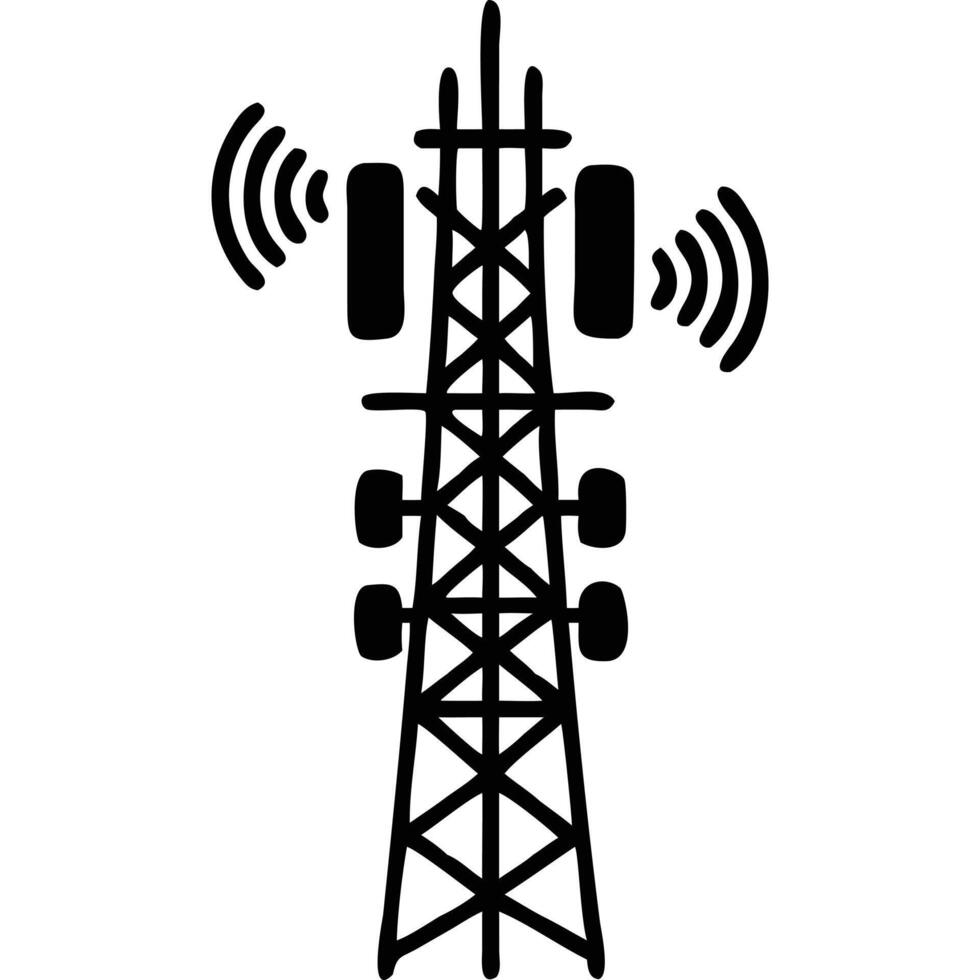 Cell tower icon vector